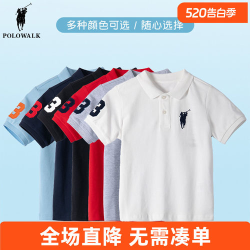 儿童t恤短袖polo衫薄款上衣