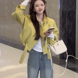 高级感立领短款冲锋衣外套女2026春季新款显瘦休闲小个子夹克上衣