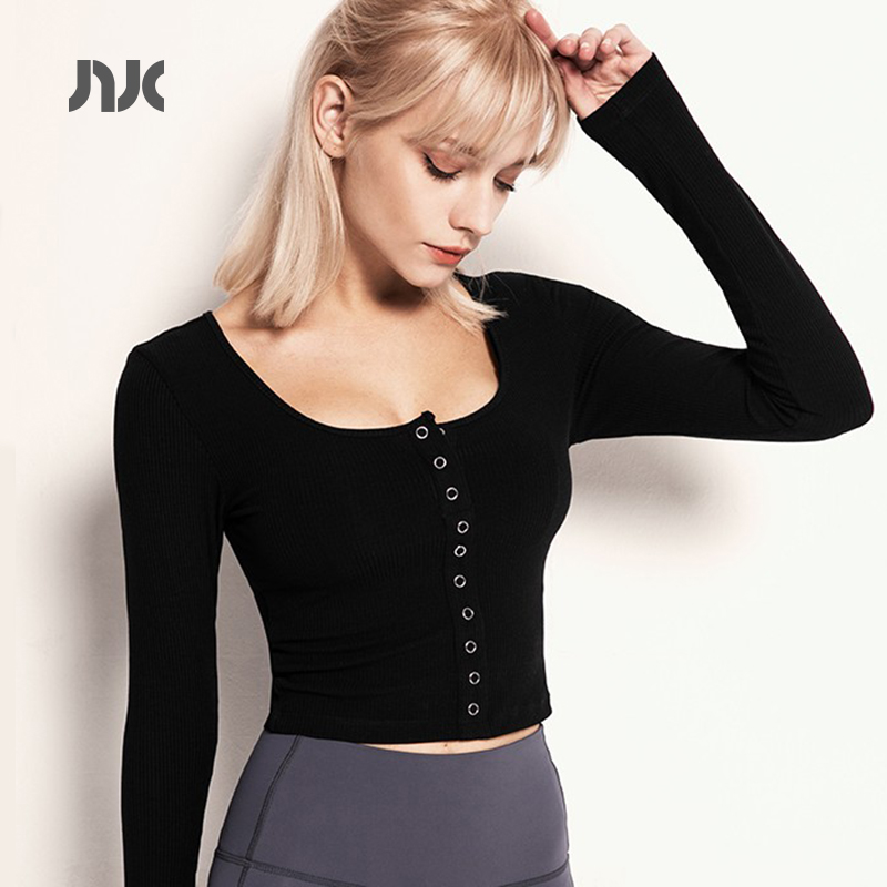 长袖健身服修身显瘦气质运动上衣