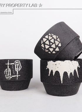 116手工陶瓷龟甲龙惠比须笑大黑象牙宫潮流植物花盆植本钵SRL花盆