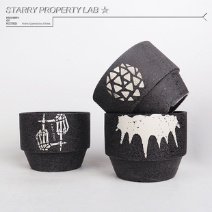 116手工陶瓷龟甲龙惠比须笑大黑象牙宫潮流植物花盆植本钵SRL花盆