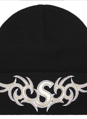 渠道货ZLOT 25FW S Logo Beanie图腾部落刺绣 冷帽 针织帽 毛线帽