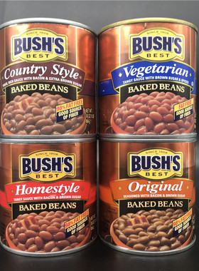 美国Bush's Homestyle Baked Beans布什家常口味焗豆罐头Original
