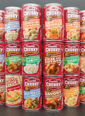 Campbell's Clam Chowder Soup金宝蛤蜊杂烩浓汤土豆牛排速食汤