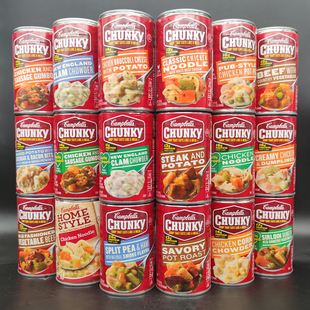 Campbell's Clam Chowder Soup金宝蛤蜊杂烩浓汤土豆牛排速食汤