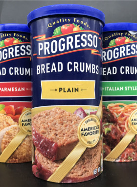 美国Progresso Bread Crumbs炸鸡翅猪扒烤鸡裹粉面包糠面包屑腌料