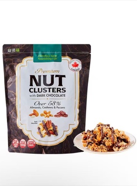 加拿大NUT CLUSTERS With Dark Chocolate黑巧克力风味坚果酥袋装