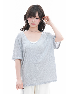 kk soul韩系ins风松弛感短袖T恤女夏季新款软糯薄款休闲打底衫潮