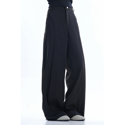 kk soul弧形活动页设计高级感cleanfit西裤潮垂感硬挺宽松阔腿裤