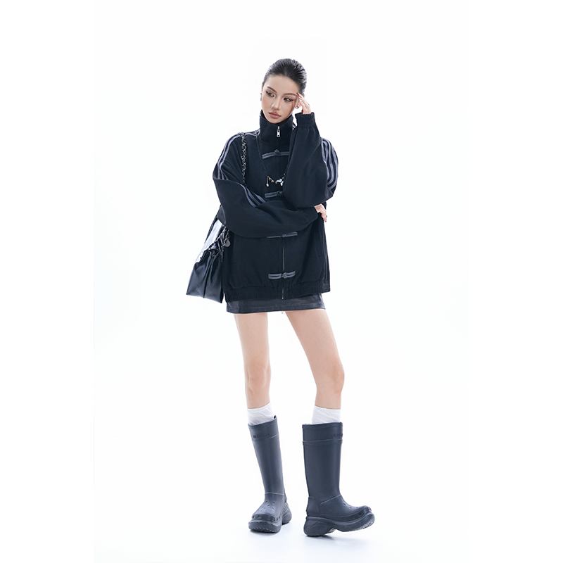 kk soul国潮复古新中式盘扣开衫外套美式运动风高级感宽松夹克潮,女装/女士精品,短外套,淘宝优惠券,粉丝福利购,淘宝优惠卷