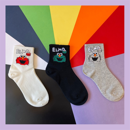 无中筒袜男女棉质卡通短袜可爱