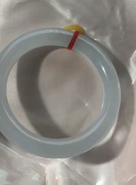 缅甸A货翡翠冰料手镯55×10.5×10.5mm 冰蓝色 底子干净无杂质