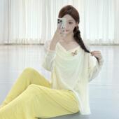 古典舞舞蹈服罩衫 舞现代舞中国夏季 宽松飘逸纱衣荡领网纱身韵蝴蝶