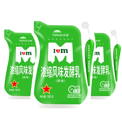 新疆天润低温酸奶经典原味12袋