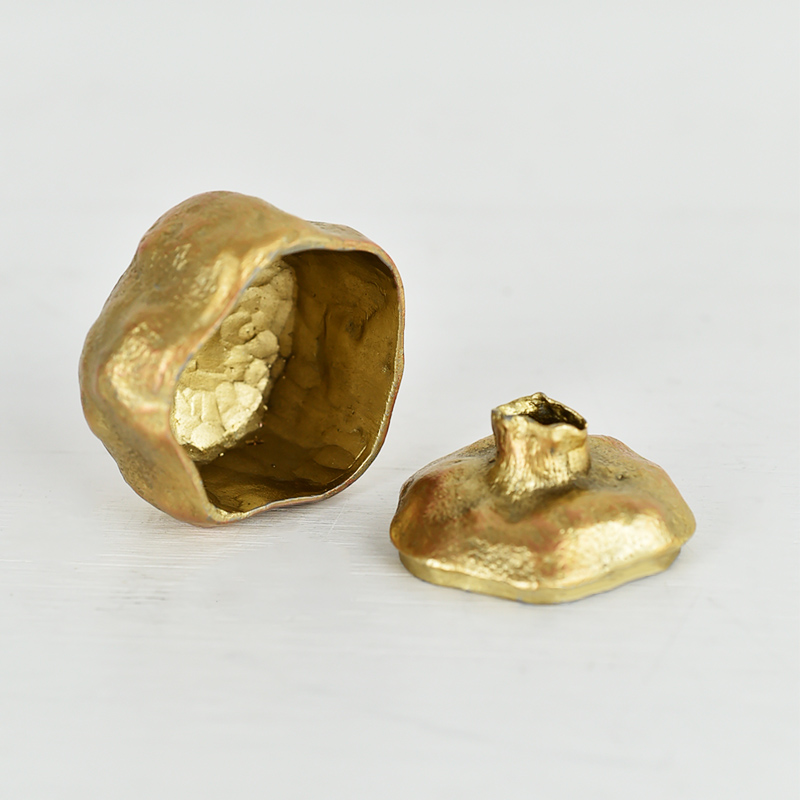 金色石榴迷你欧式小水果小饰品盒