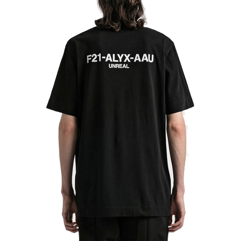F21 欧美潮牌1017 ALYX 9SM罗纹短袖男女印花COLLECTION LOGO T恤