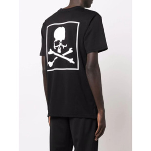 2024纯棉正面后置方块骷髅头印花短袖Mastermind World logoT恤