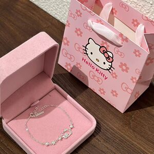 生日礼物Kitty猫纯银手链女日韩锁骨项链送女友闺蜜创意小众设计