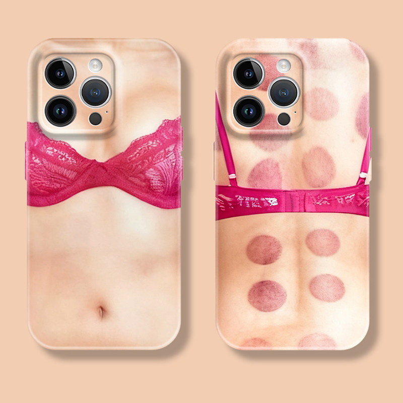 趣味欧美肚挤拔罐美背情侣苹果iphone17promax适用16pro透明15plus/xs/14全包菲林软壳华为小米荣耀13手机壳