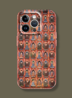 新款敦煌佛禅唐卡男女高级感苹果iphone17promax适用15pro透明14minxs13全包防摔菲林软华为小米荣耀16手机壳