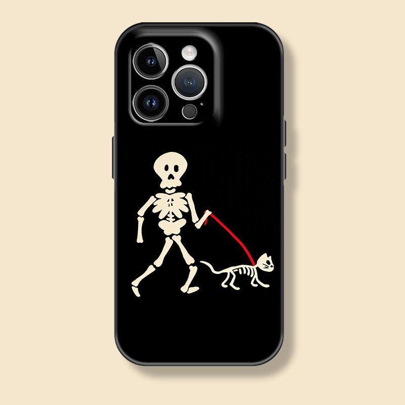 可爱创意插画溜猫男女艺术苹果iphone17promax适用16pro透明15plus/xs/14全包菲林软壳华为小米荣耀13手机壳