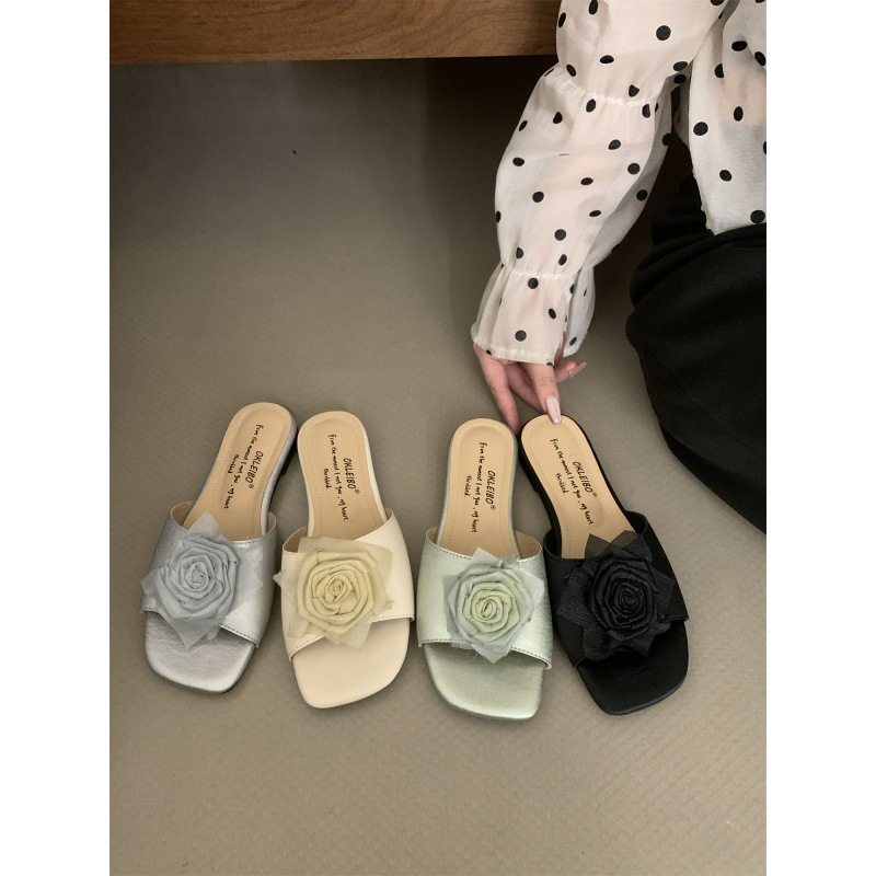 拖鞋女外穿2025年夏季新款仙女风花朵平底拖鞋防滑软底休闲一字拖,户外/登山/野营/旅行用品,沙滩鞋/凉鞋/拖鞋,淘宝优惠券,粉丝福利购,淘宝优惠卷