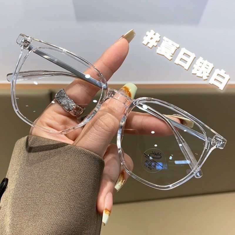 317大框茶色眼镜框方圆脸显瘦素颜神器女近视可配有度数防蓝光