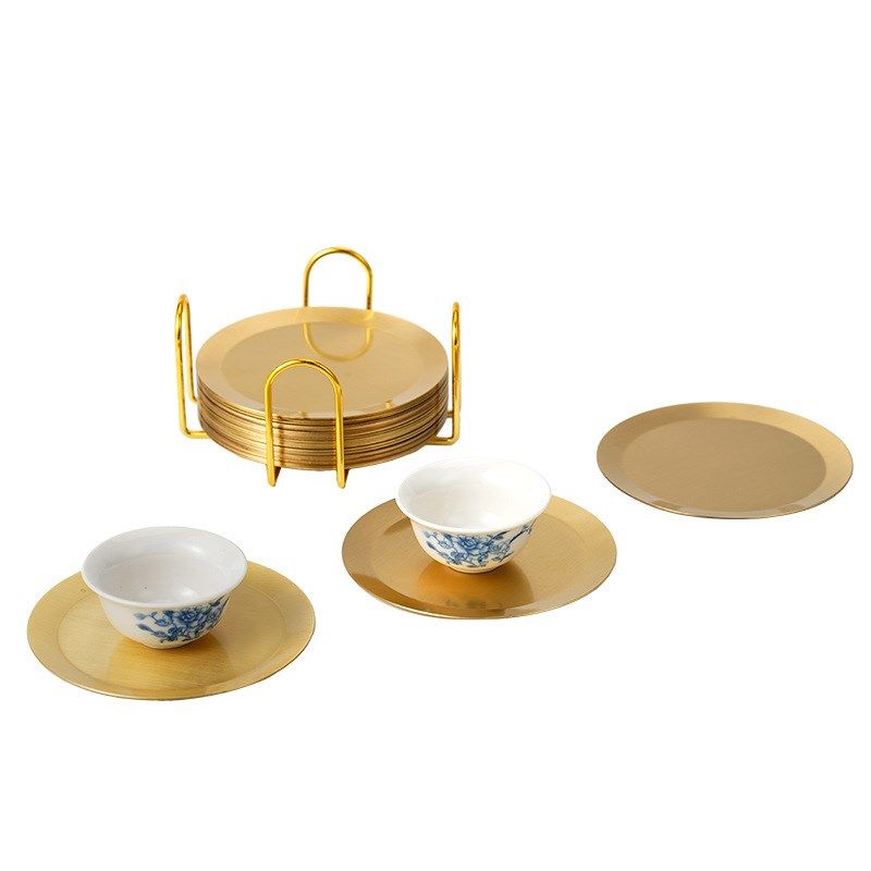 黄铜杯垫打loo轻奢高级感家用茶垫茶托创意铜盘底座功夫茶具配件,餐饮具,茶道/零配,淘宝优惠券,粉丝福利购,淘宝优惠卷