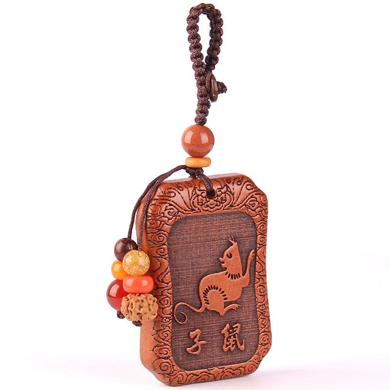 桃木十二生肖钥匙扣木雕鼠牛虎兔龙蛇马羊猴鸡狗猪随身小挂件,特色手工艺,其他特色工艺品,淘宝优惠券,粉丝福利购,淘宝优惠卷