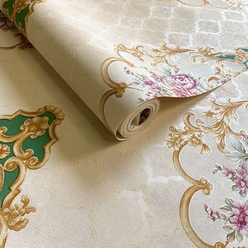 3欧式壁纸背景墙客厅奢华复古花纹卧室房间温馨防水PVC墙纸,家装主材,PVC墙纸,淘宝优惠券,粉丝福利购,淘宝优惠卷