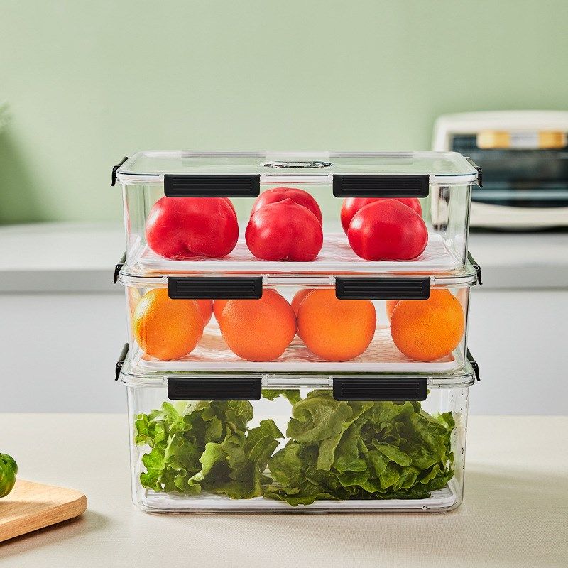 冰箱密封保鲜盒带计时收纳盒保鲜厨房水果蔬菜肉类夏季新款储物盒,厨房/烹饪用具,密封罐,淘宝优惠券,粉丝福利购,淘宝优惠卷