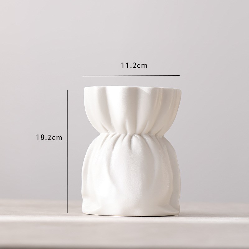 现代轻奢花瓶陶瓷假花摆件一对家居水培绿植乔迁礼物卧室客厅