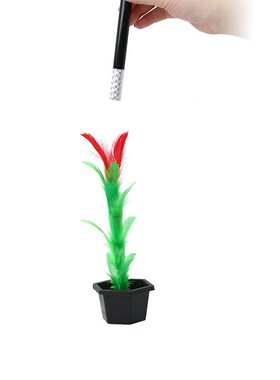魔棒变花  魔术道具 棒变花  大号 花盆花 鸡毛花  maic