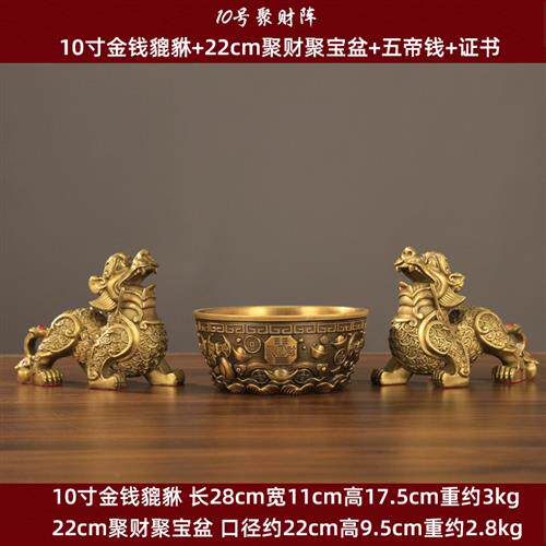 铜貔貅摆件 招财办公室家居一对皮丘雌雄聚财新店铺装饰开业