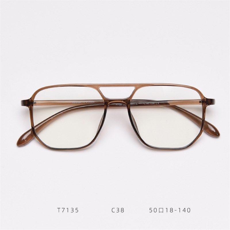 7135轻近视眼镜女韩版潮可配度数眼睛框镜架男双梁素颜平光镜