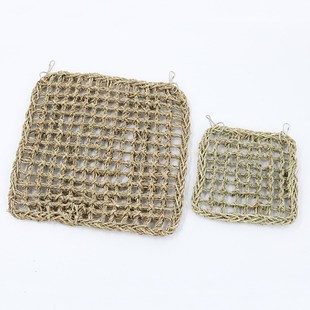 鹦鹉攀爬网 草编鹦鹉吊床草网玩具秋千灰鹦鹉攀爬玩具啃咬鸟玩具