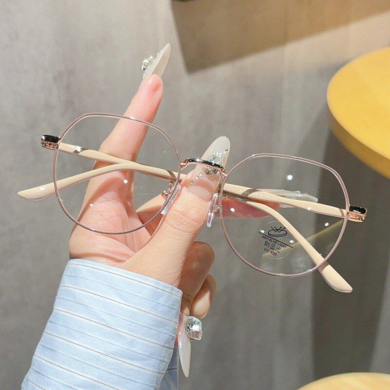 31202新款圆框小框金属平光镜男复古光学眼镜架女防蓝光可配度数