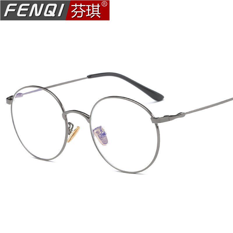 抗辐射眼镜框防蓝光无度数金丝平面平光镜电脑眼睛复古8708