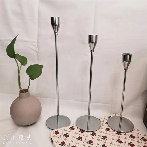欧式蜡烛台摆件小烛台餐桌浪漫烛光晚餐家居摆件婚庆玄关书房摆饰