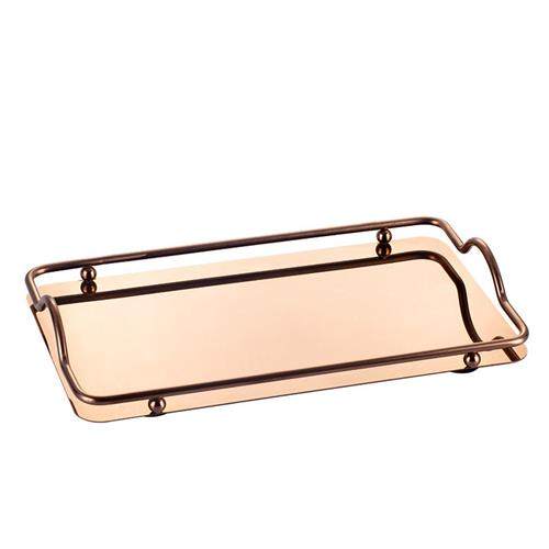 轻奢北欧创意咖啡水杯不锈钢托盘 ins风饰品镜面双耳装饰平底方盘,餐饮具,餐用托盘,淘宝优惠券,粉丝福利购,淘宝优惠卷