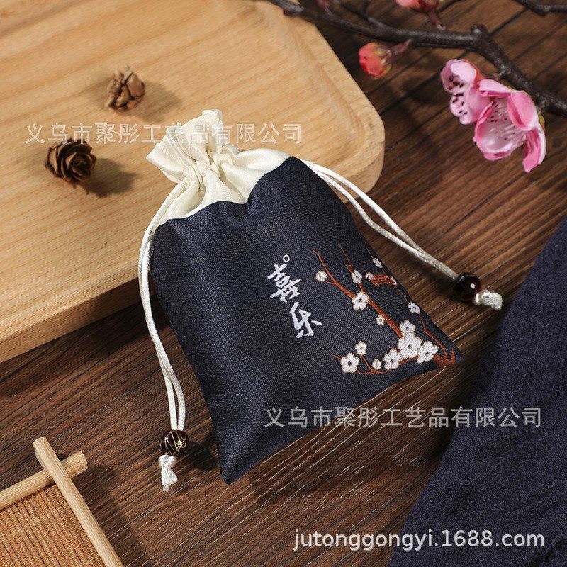 禅意中国风束口袋古风锦囊端午香囊首饰香袋锦缎刺绣荷包香包空袋,居家布艺,缝纫DIY材料套装,淘宝优惠券,粉丝福利购,淘宝优惠卷