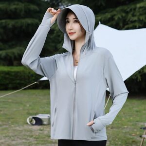英国DHWA新品凉感防晒衣女2026夏季冰丝防紫外线防晒服户外帽檐可