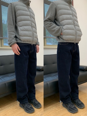 07QWER 春秋小众百搭通勤黑蓝色韩版直筒情侣牛仔裤薄绒休闲户外
