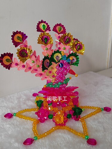 闽歌手工串珠diy拜拜佛供品点缀凤凰珠花材料包送视频教程