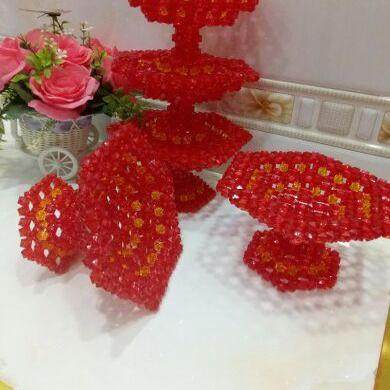 串珠手工diy 五果盘 糕点盘 供盘 家用 装饰 拜佛 寺庙 材料包