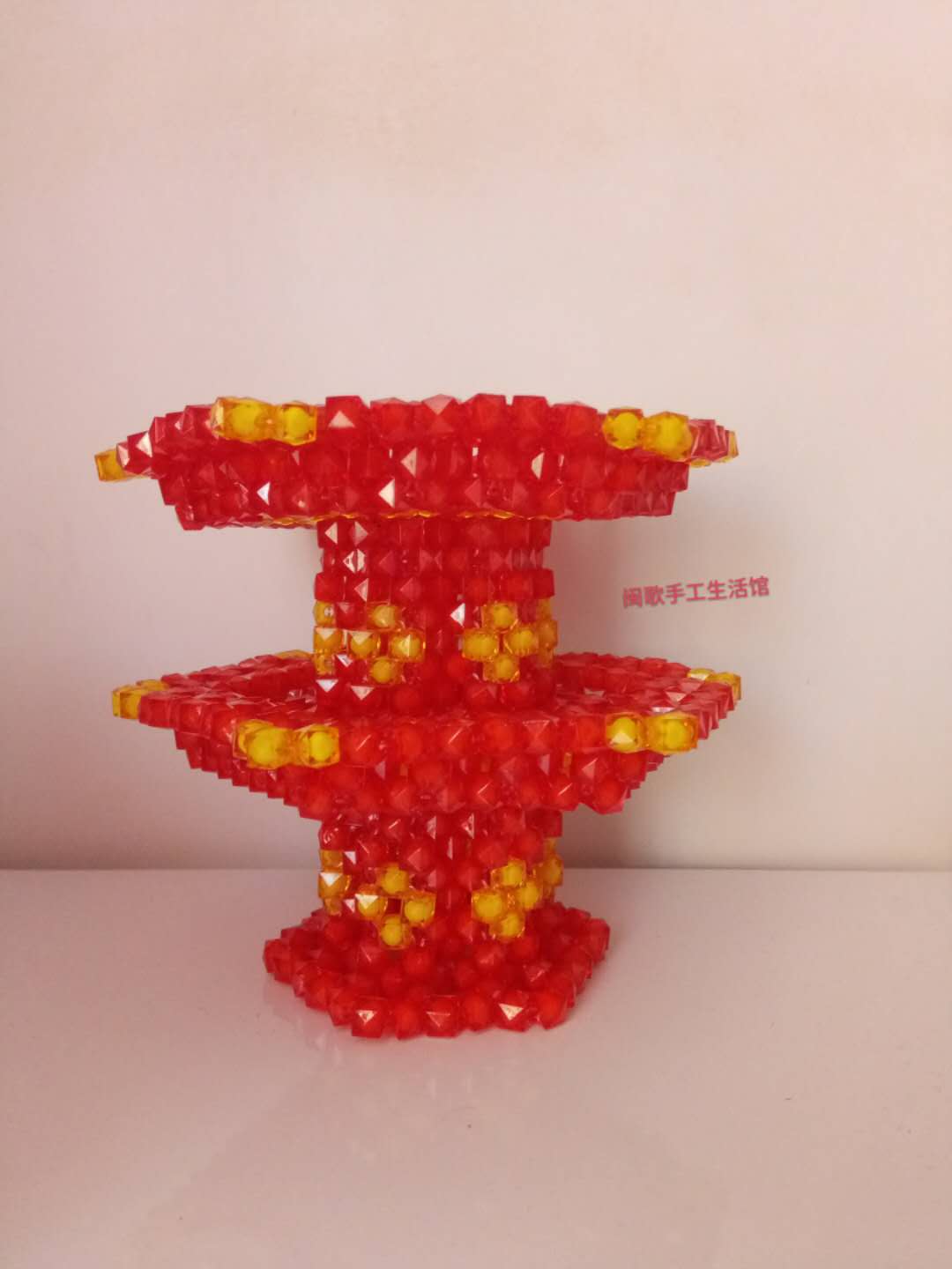 串珠手工diy 五果盘 糕点盘 供盘 家用 装饰 拜佛 寺庙 材料包