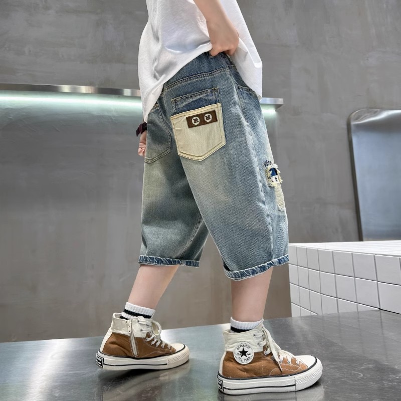 儿童装男童夏装短裤裤子2024新款中裤薄款夏季夏款中大童休闲短裤