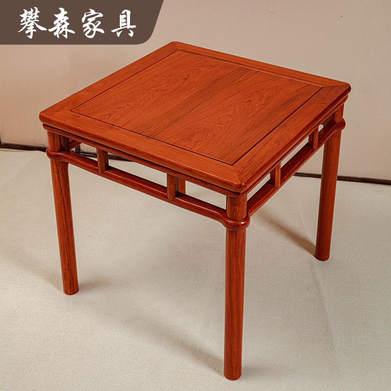 中式红木小方桌小巴花八仙桌四方桌子家用休闲实木正方形棋牌餐桌_虎窝淘