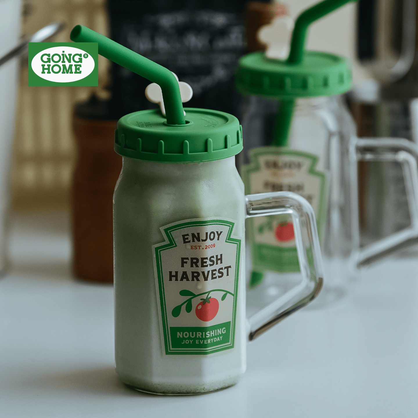 水杯女新款2025高颜值大容量吸管杯耐热玻璃杯带把手带盖果汁杯子,餐饮具,吸管杯,淘宝优惠券,粉丝福利购,淘宝优惠卷