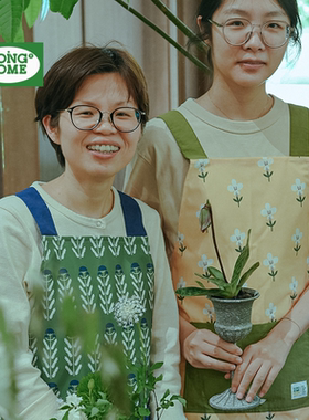 防水防油小清新可调节围裙带口袋